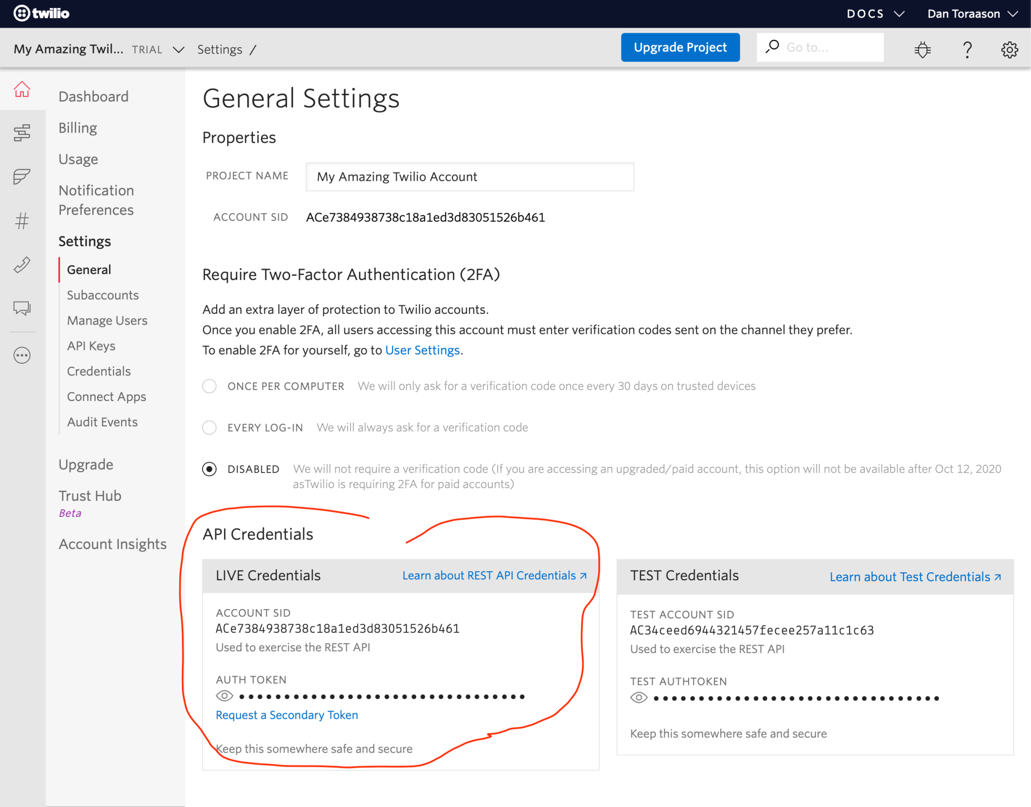 Account Settings