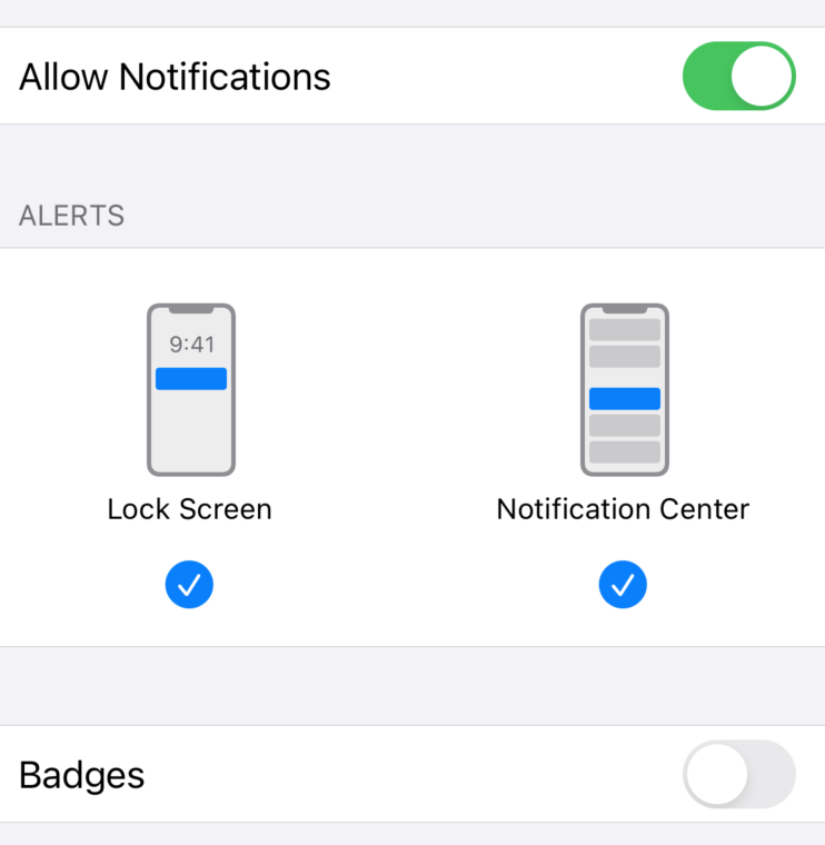 TwiPhone Notifications Badges Disabled